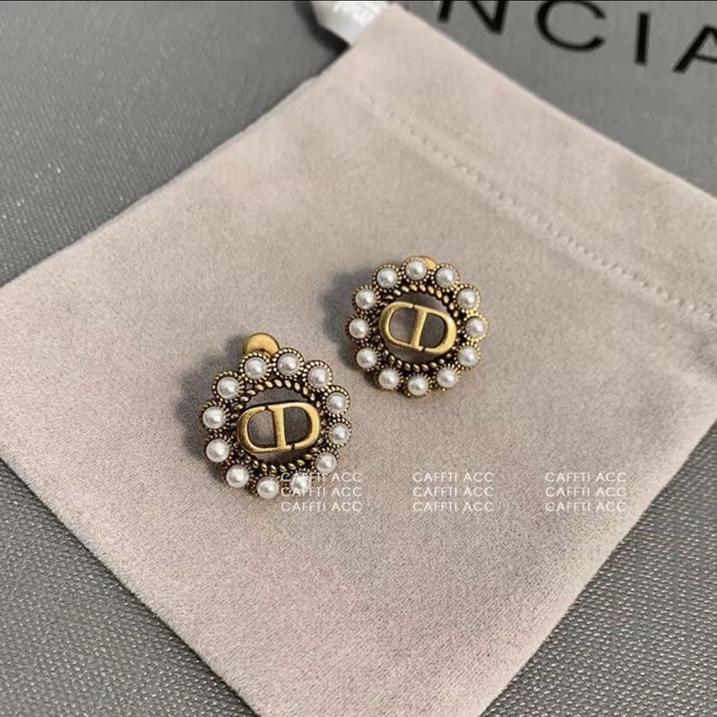 Vintage Letter Decoration Earrings