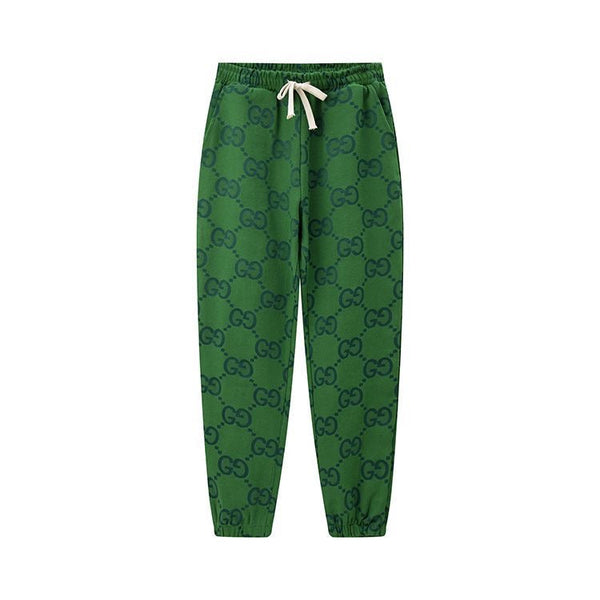 Vintage Letter Print Casual Pants