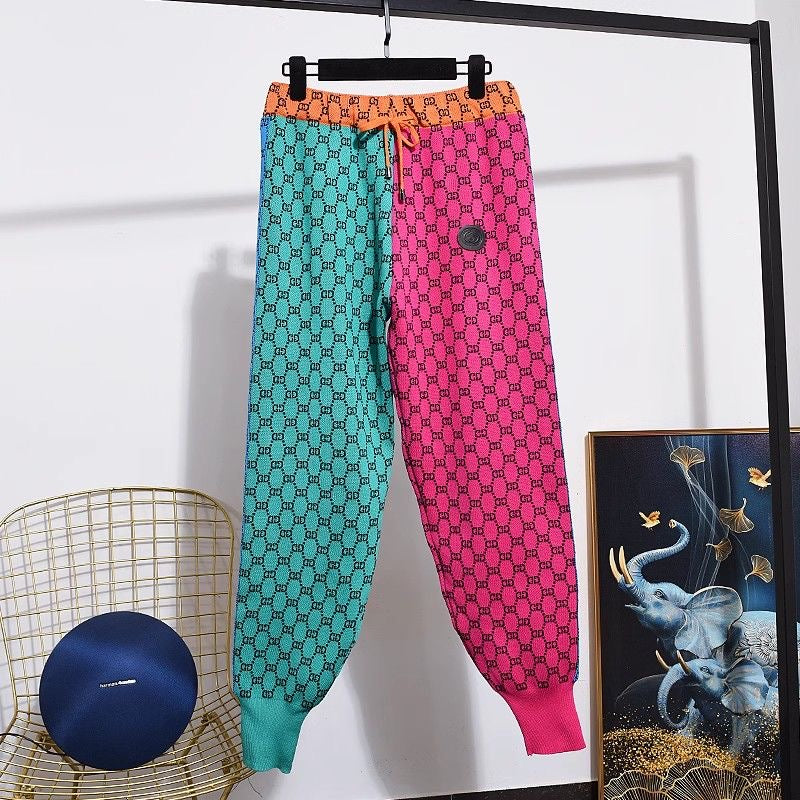 Letter Print Color Block Set