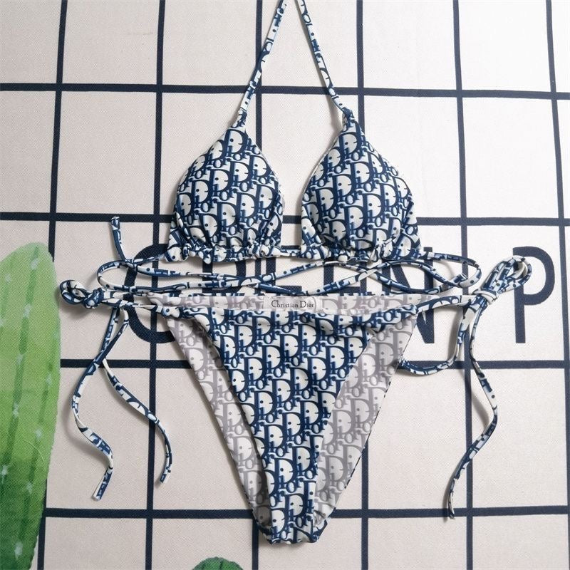 Fashion Letter Printed Bikini Swimsuit