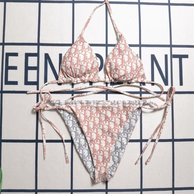Fashion Letter Printed Bikini Swimsuit
