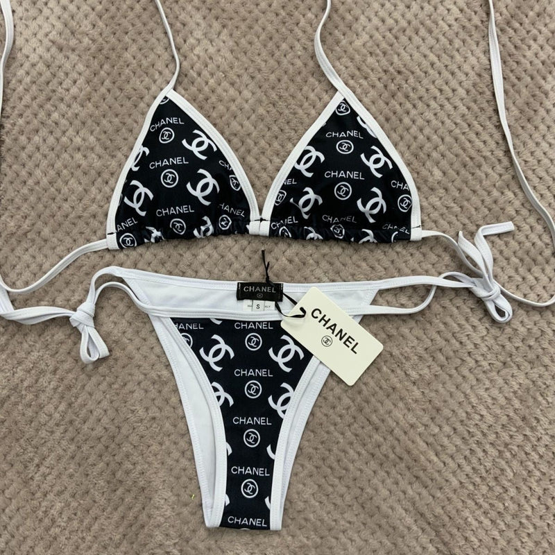Fashion Letter Printed Bikini Swimsuit