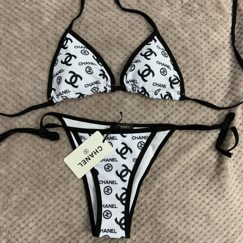 Fashion Letter Printed Bikini Swimsuit