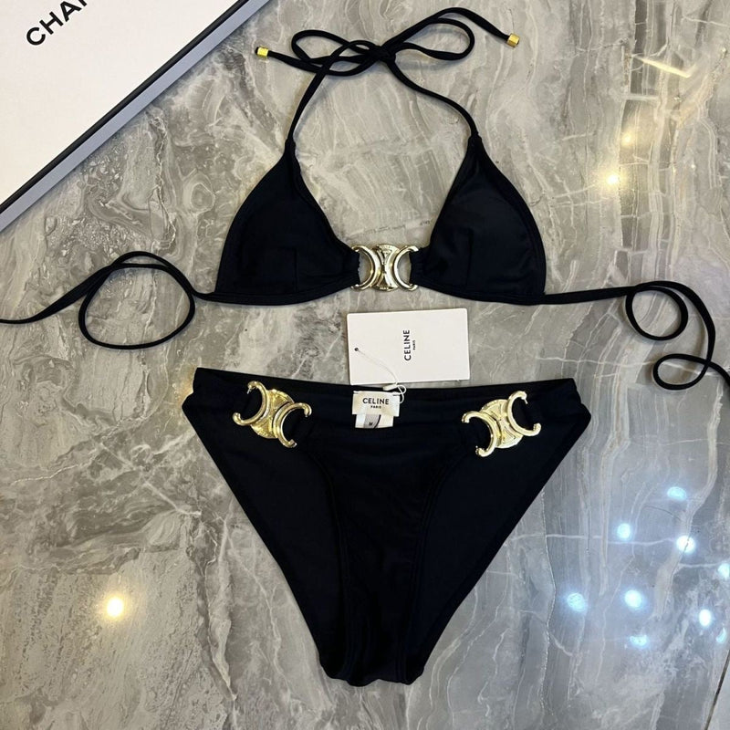 Fashion Letter Printed Bikini Swimsuit