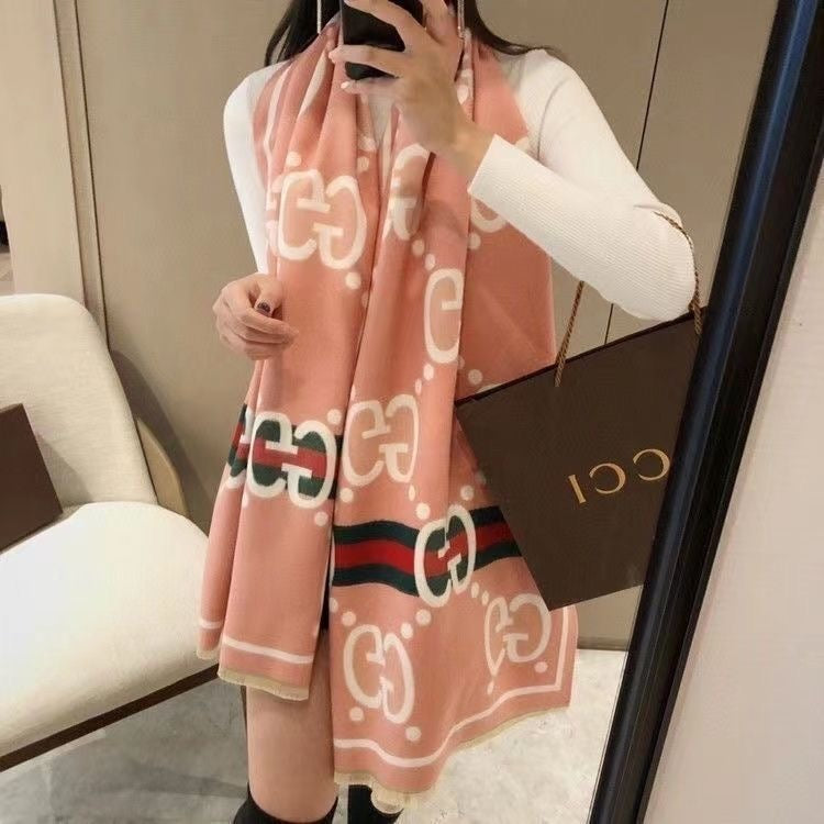Fashion Contrast Color Cashmere Scarf