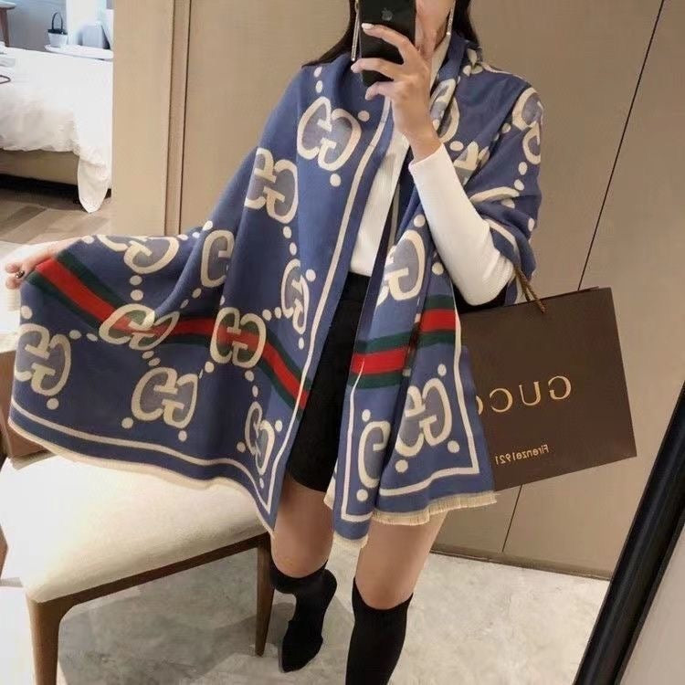 Fashion Contrast Color Cashmere Scarf