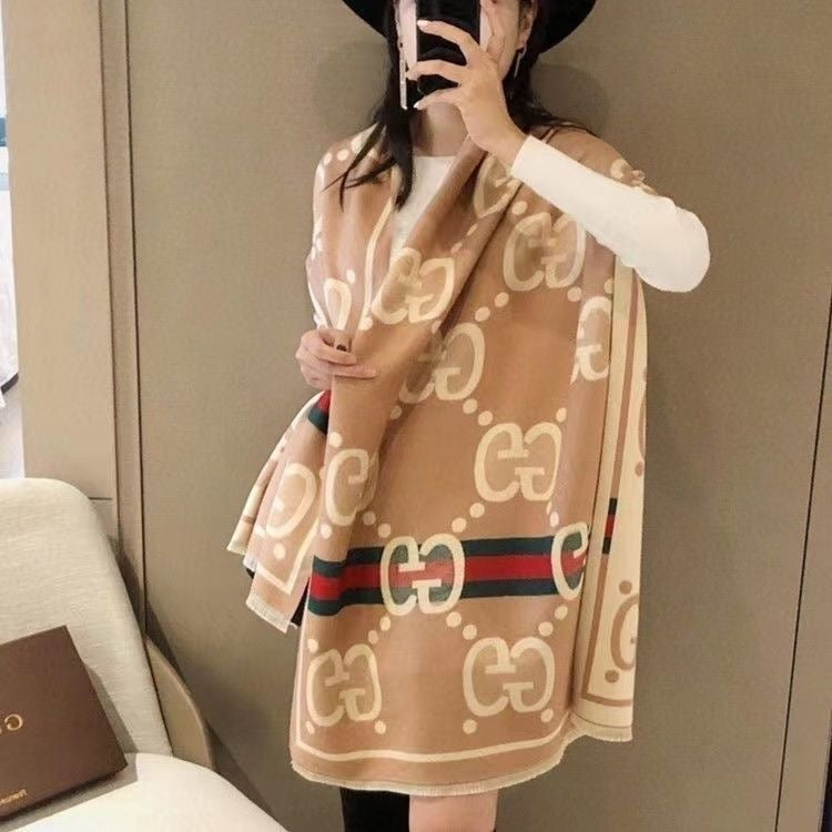 Fashion Contrast Color Cashmere Scarf