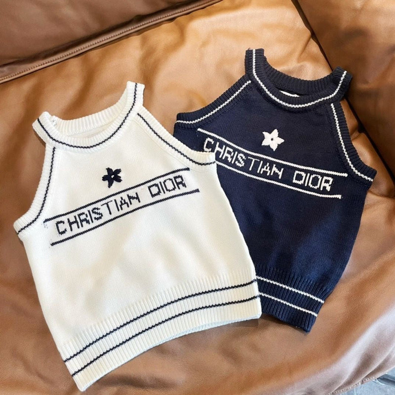Fashion Letter Printed Knitted Camisole