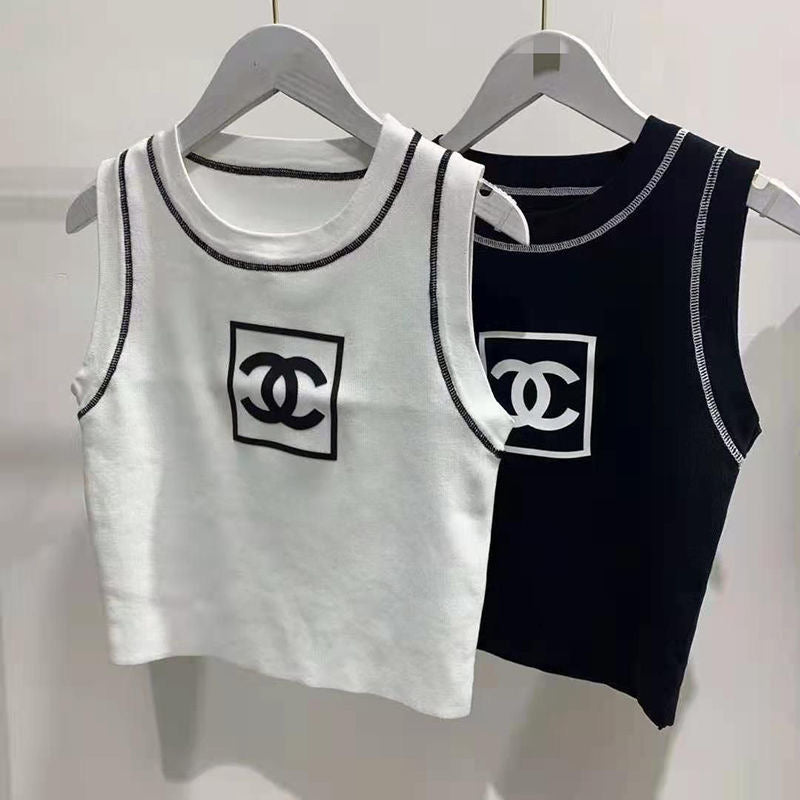 Letter Printed Knitted Camisole