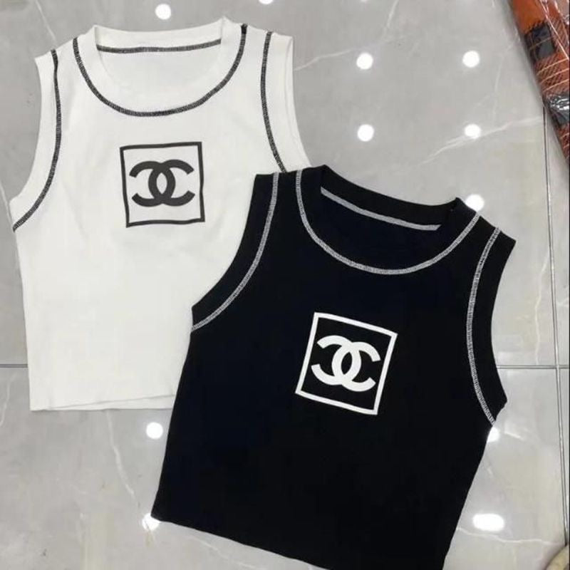 Letter Printed Knitted Camisole