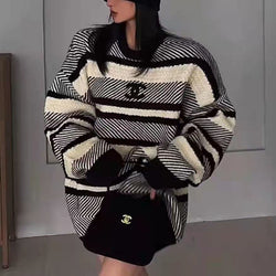 Loose Pullover Lazy Style Knitted Sweater