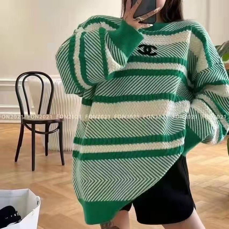 Loose Pullover Lazy Style Knitted Sweater