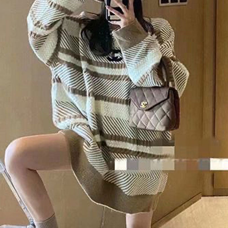 Loose Pullover Lazy Style Knitted Sweater