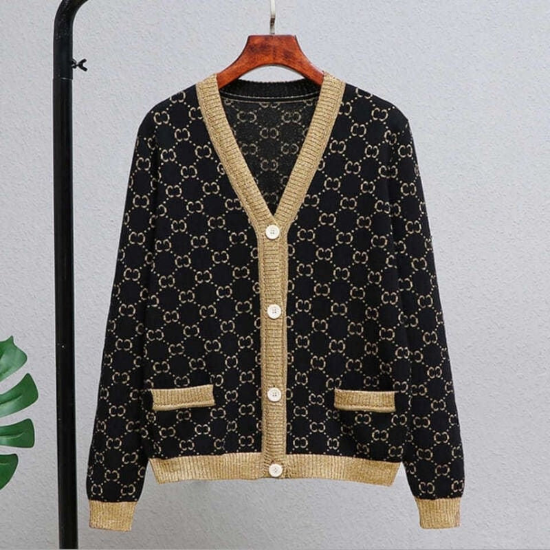 Letter Printed Short Sleeves/Sweater/Cardigan