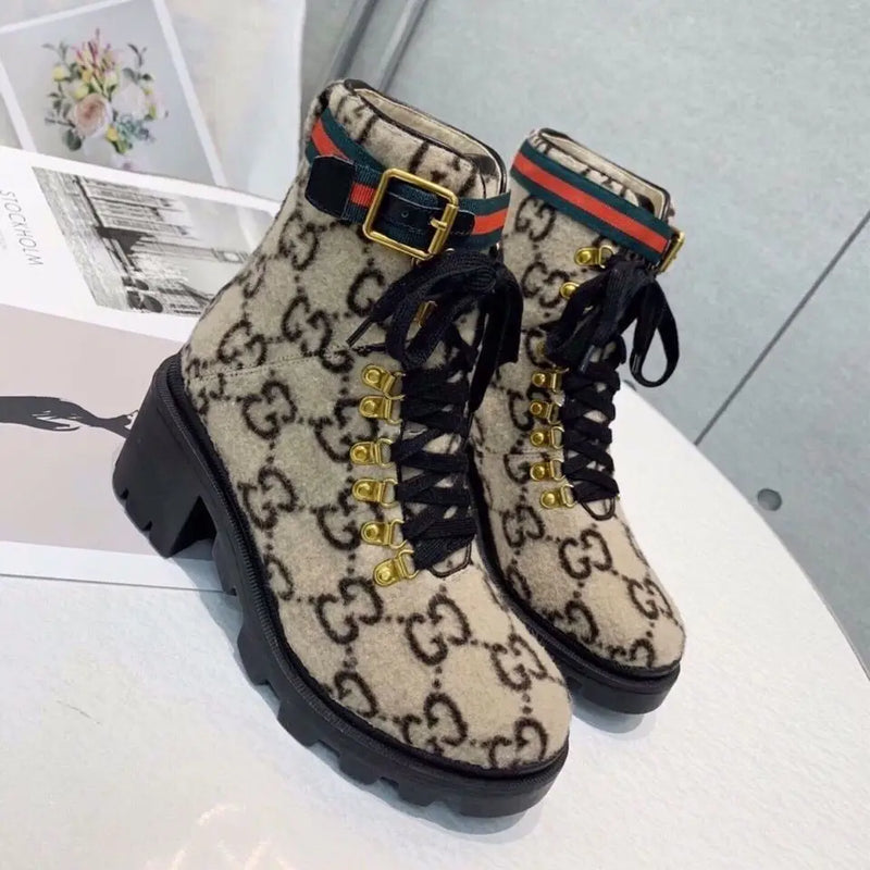 Women's  Round Toe Thick Heel Short Boots