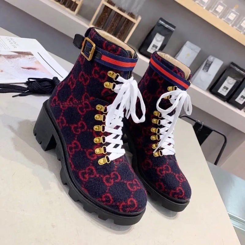 Women's  Round Toe Thick Heel Short Boots