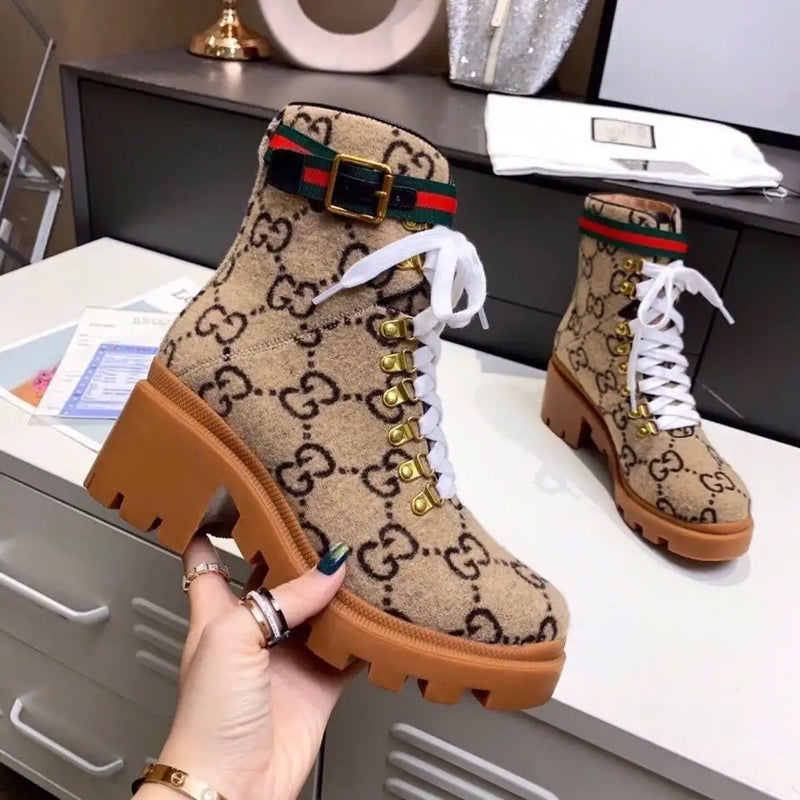 Women's  Round Toe Thick Heel Short Boots