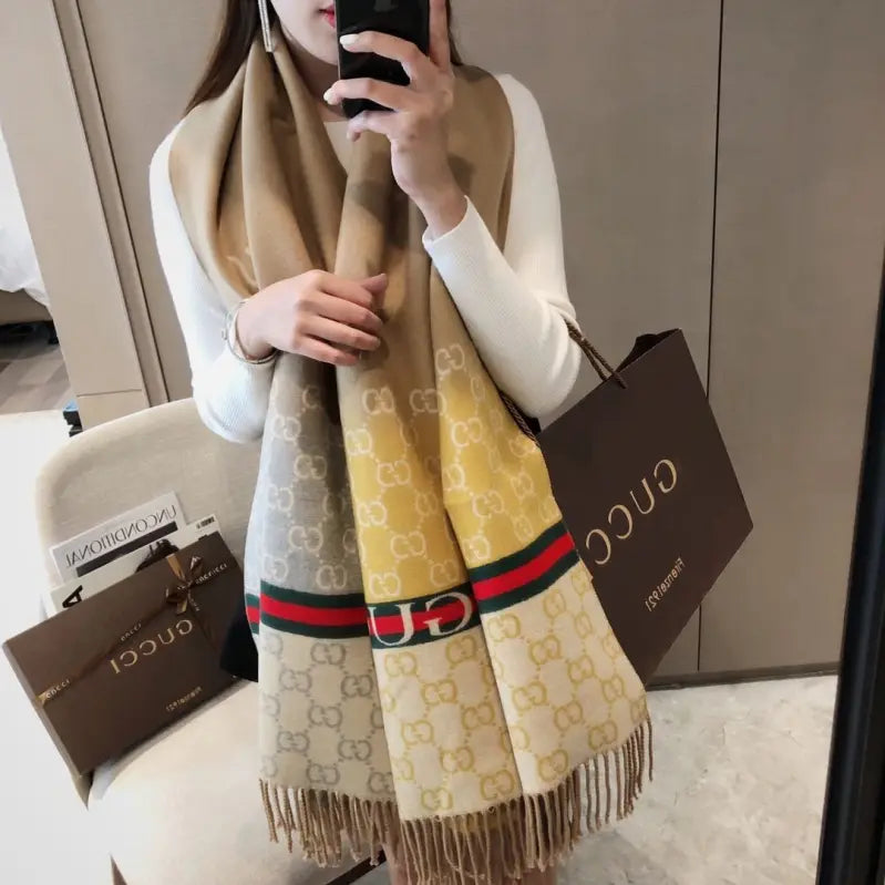 New Double-Sided Two-Color Scarf Shawl
