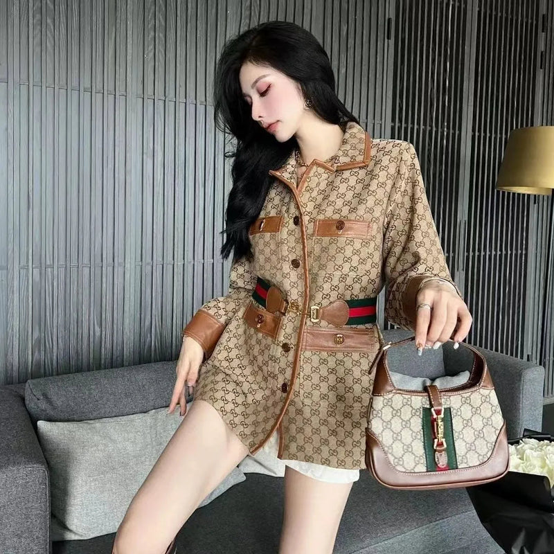 Fashion Nostalgic Retro Wind Bag Color Jacket