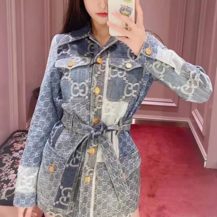 Retro Color Block Denim Jacket