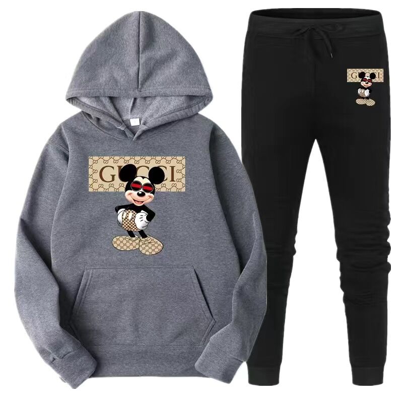 Letter Print Casual Sports Suit