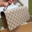 Trendy Full Logo Leather Lined Suede Bag