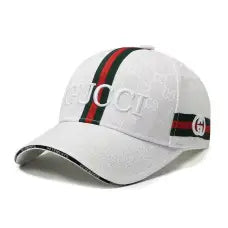Letter Branded Canvas Baseball Cap