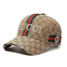 Letter Branded Canvas Baseball Cap